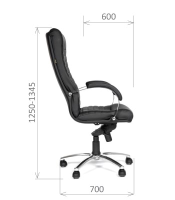 Кресло CHAIRMAN 480 Экокожа премиум черная в Перми - изображение 2